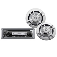 NEW Kenwood PKG-MR382BT Single DIN Marine Receiver w/ 6.5" Speakers 1-YR WARRNTY