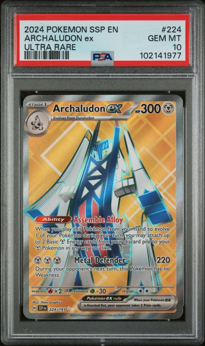 2024 Pokémon SSP EN Ultra Rare Holo Full Art Archaludon ex 2024 Pokémon SSP EN Ultra Rare Holo Full Art Archaludon ex