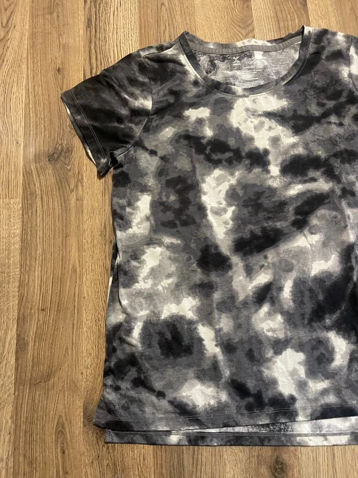 Camisa Xersion, Mujer Talla Grande, Negro Blanco, Quick Dri, Manga Corta Foto 3 de 4