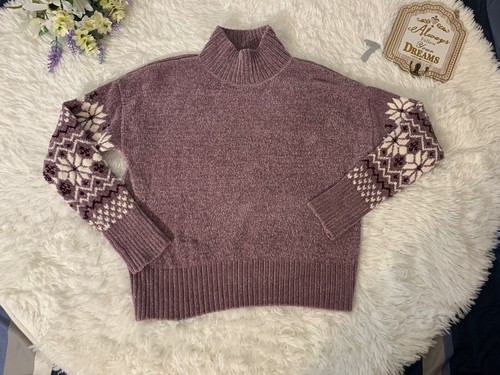 Christian Siriano Sweater Size S Lilac Snowflake Very Soft | eBay