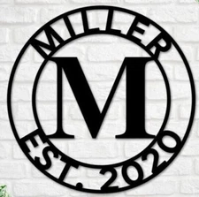 Personalized Metal Sign Custom Last Name Sign Family Name Sign Metal Wall Art