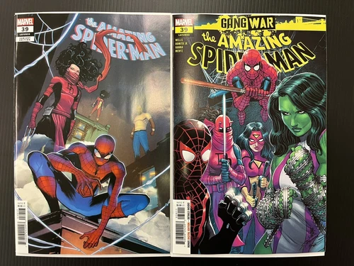 AMAZING SPIDER-MAN #39 CVR A + 1:25 GARBETT VAR 2023 NM SET IN-HAND PROSHIPPER