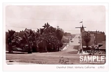 Chestnut Street (1920) Ventura California * Print * Poli looks to Pacific Ocean
