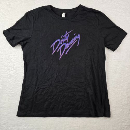 Women's Dirty Dancing T-Shirt Size L Black Short Sleeve Classic Casual Comfort