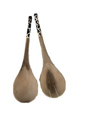 Handmade Bone Handle Wooden Salad Serving Set  from Africa