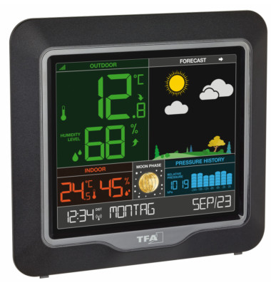 TFA 35.1150 Season digitale Funkwetterstation mit Außensensor und Farbdisplay
