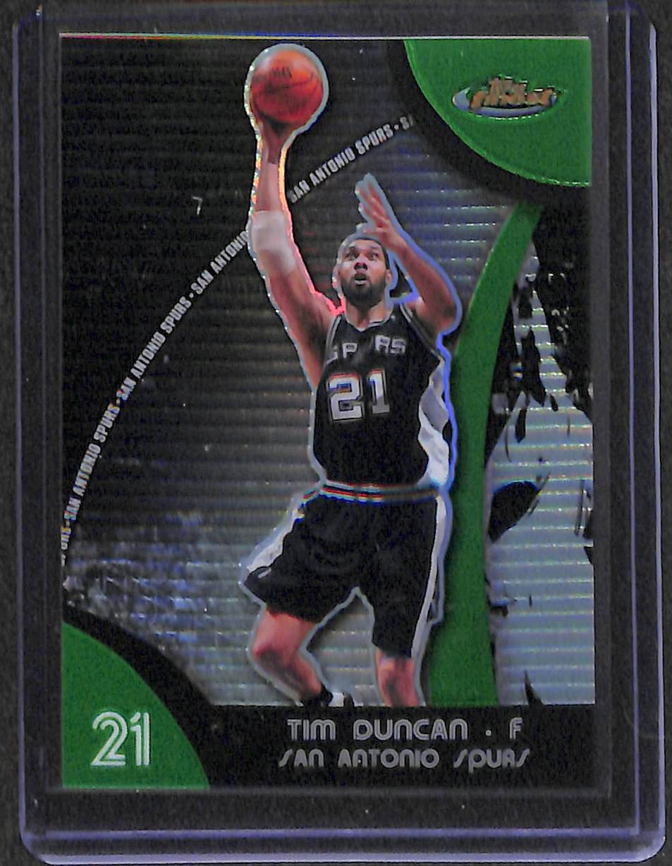 2007-08 Topps Finest Green Refractor Tim Duncan #21 127/149 NM