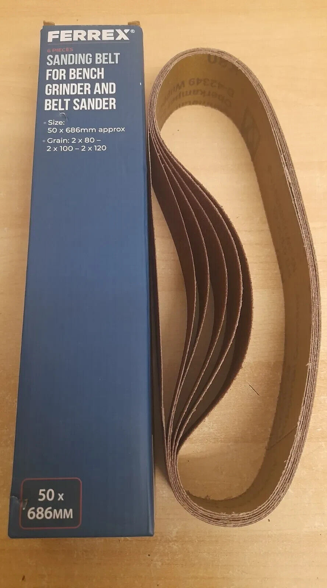 Ferrex 12 pieces(2 Pack) Sanding belt 50 x 686mm for bench grinder belt  sander
