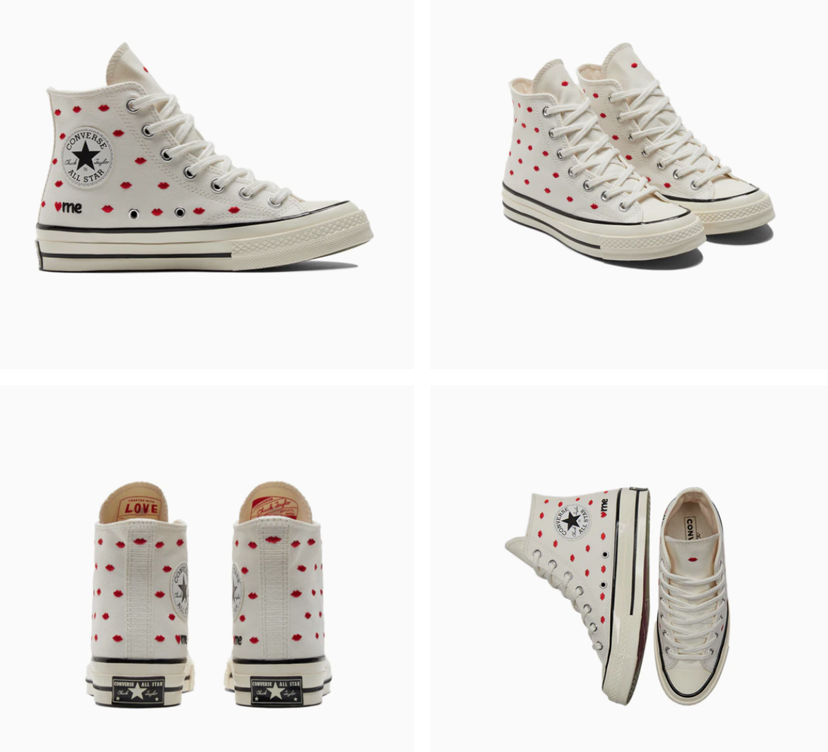 NEW Women's CONVERSE Chuck 70 Love Heart Valentine's Day Shoes