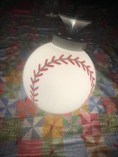 White Baseball Light Fixture, 13'  Plug In Cord W/Chain Working Vintage