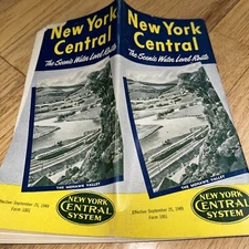 1949 NEW YORK CENTRAL SYSTEM Railroad TIME TABLES - The Mohawk Valley