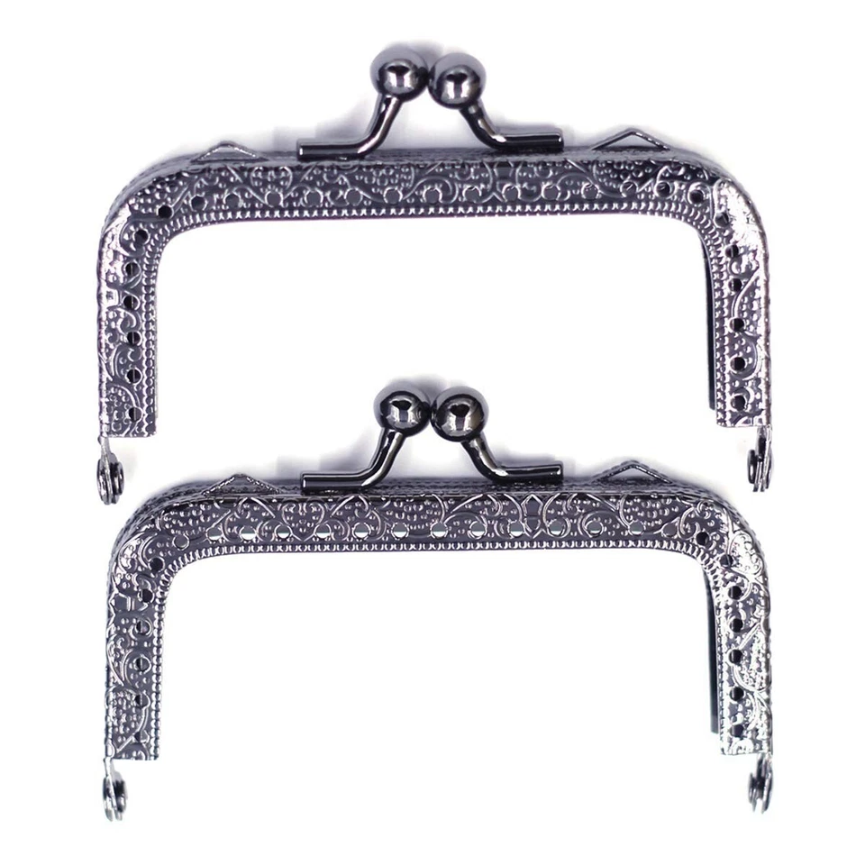 Quadratischer Geldbörsenrahmen Kussverschlüsse Schloss 85 mm geprägt Zum Selbermachen Geldbörse Clutch Hardware - Bild 3 von 4