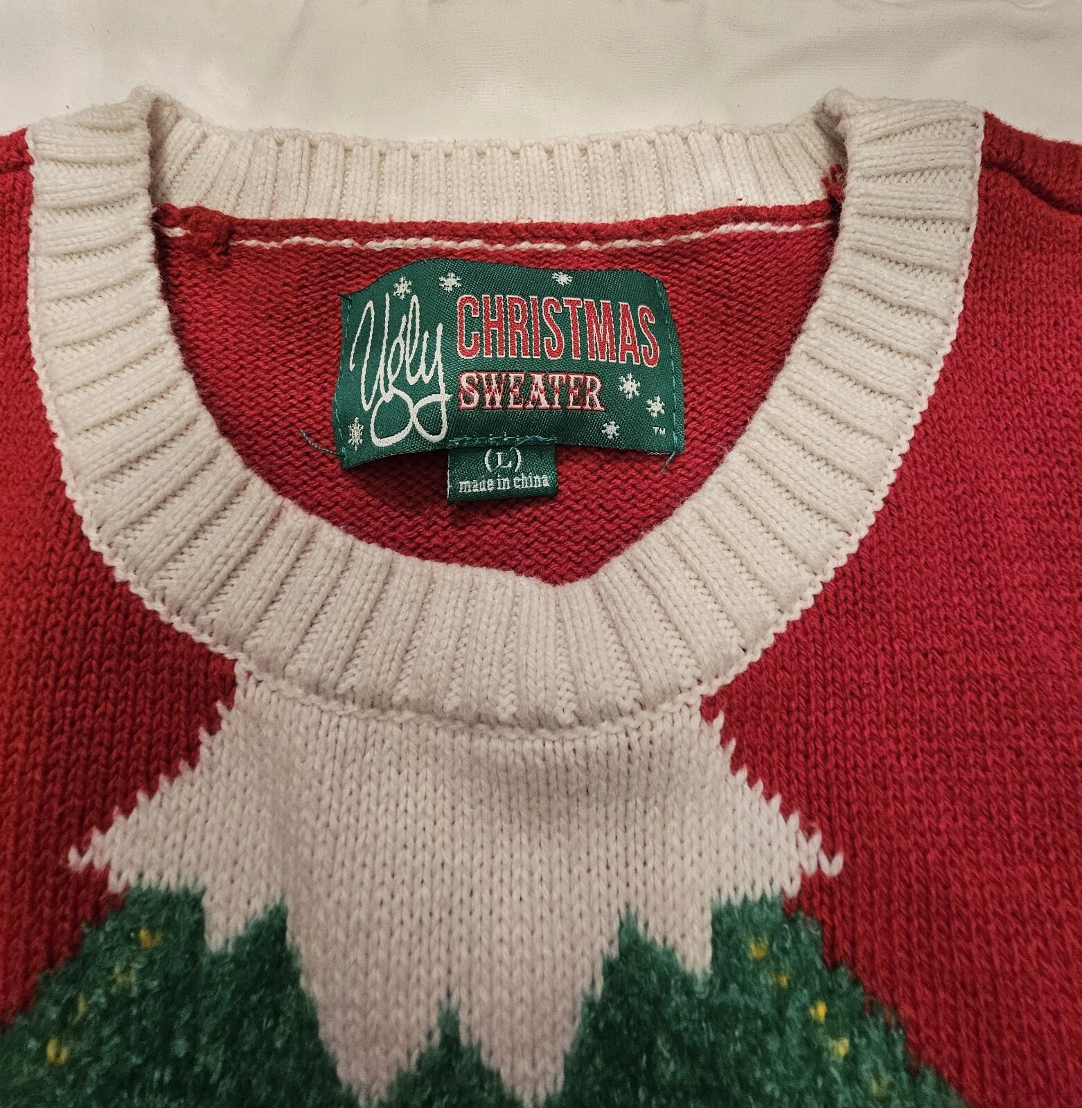 Ugly Christmas Sweater Size L Unisex Adults Whimsical Elf