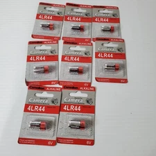 Camelion Lot Set Of 8 Alkaline 4LR44 For Photo Camera 6V Batteries New Pack
