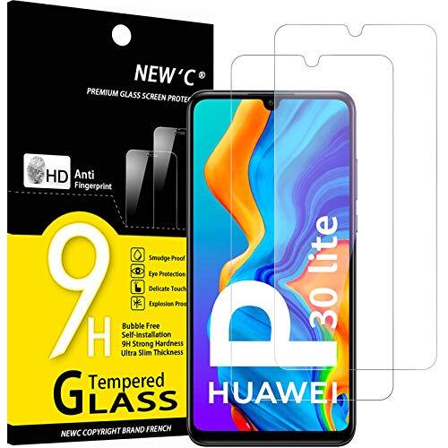 NEW'C 2 Pezzi, Vetro Temperato per Huawei P30 Lite, P30 Lite XL, (V3b)