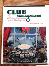 1942 Club Management Magazine. For Executives Country Clubs. RARE Xmas Issue.