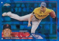 NICK PIVETTA TOPPS CHROME BLUE SAPPHIRE BASE BOSTON RED SOX #152 2023 23