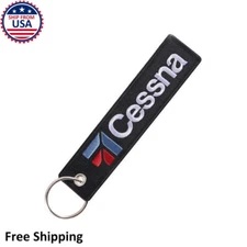Cessna Pilot Owner Aircraft Flight School Keychain Tag 150 152 172 182 210 Black