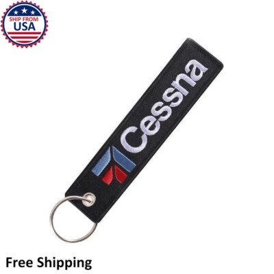 #ad #ad Cessna Pilot Owner Aircraft Flight School Keychain Tag 150 152 172 182 210 Black $8.46