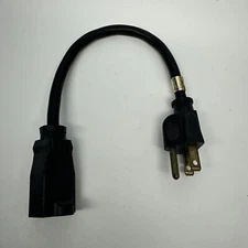 12” Power 120 volt 15amp Extension Cord Cable Black