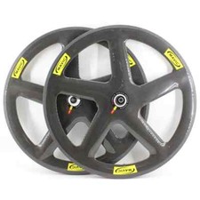 700C Strada Pista Ingranaggio Fisso Bici Ruote Carbonio 5 Raggi Bicicletta Ruote Clincher