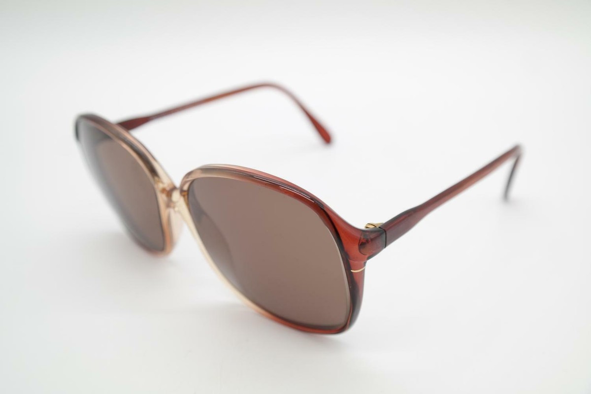 Lunettes De Soleil Vintage Silhouette 1020 - Acétate Rouge-brun Transparent, Ovale, NOS