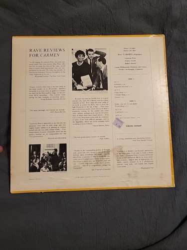 Bizet: Carmen Highlights Leontyne Price, Corelli, Merrill, RCA LSC-2843 LP - Picture 2 of 10