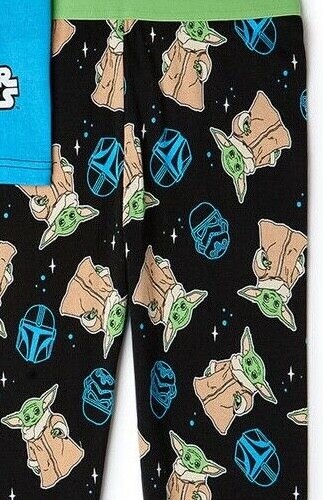 Disney Baby Yoda Pyjama Set Grogu Star Wars Mädchen Junge Shirt Hose 4 6 8 10 Sommer - Bild 4 von 4