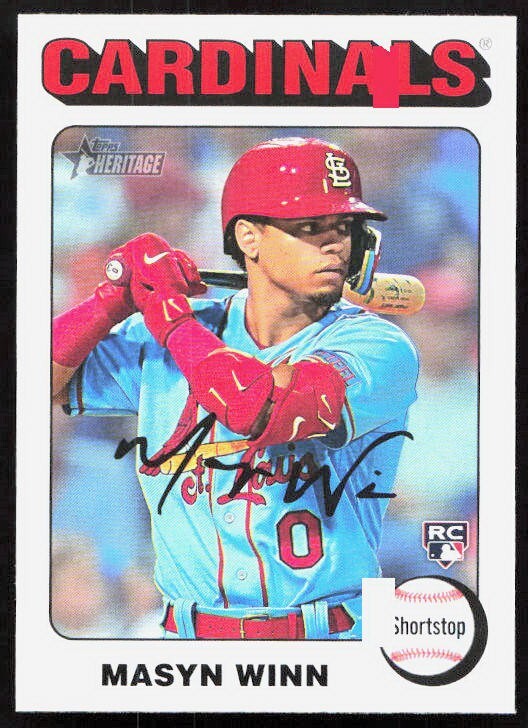 2024 Topps Heritage MASYN WINN White Border Rookie Card RC #284 Cardinals