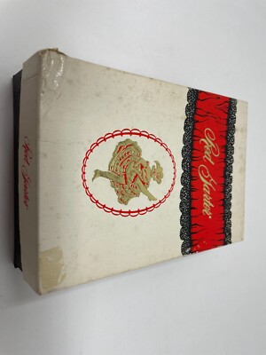 Red Garter Perfume Beautiful  perfume canister, with box, RARE