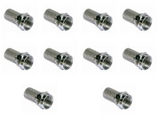 F type Plug F Connector Screw On TV Satellite Aerial Pack of 10 Plugs