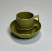 Vintage Tupperware Toys Mini Cup/Mug  Saucer Green Play Kitchen Dishes