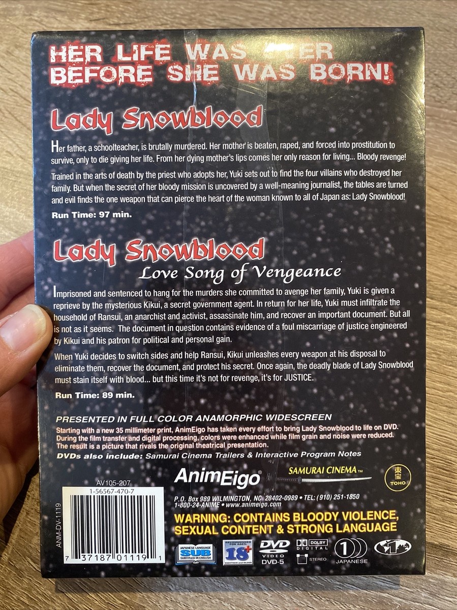 Lady Snowblood (DVD, 2005, 2-Disc Set) for sale online | eBay