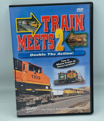 Train Meets 2 Double the Action Union Pacific BNSF Pentrex Railroad Video DVD