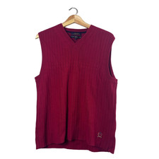 Men's Red Vintage Tommy Hilfiger Sweater Vest M
