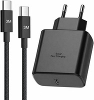 USB C LadegeräT 45W SchnellladegeräT Mit 3M Nylon Kabel FüR Galaxy S21-S26