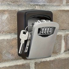 Key Storage Box - Flip-Top Key Safe with Combination Dial - Secure Holder