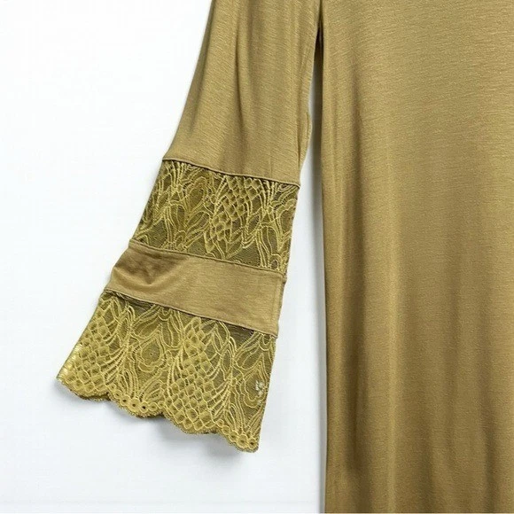 🌻NUEVO con etiquetas Vestido HANRO Lilova Encaje y Modal Manga 3/4 Talla XS Foto 3 de 4