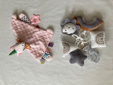 Convertible Baby Play Gym Tummy Time Mat Replacement 5 Soft Toys