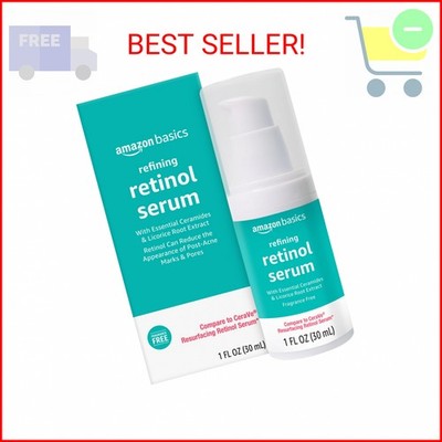 Amazon Basics Retinol Serum for Face, Pore Minimizer, Fast Absorbing Formula, 1 
