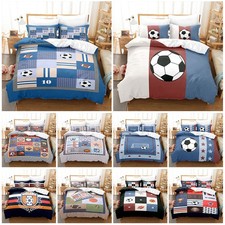 Sports Football Duvet Quilt Cover Set Bedding Set Single Double King Pillowcases