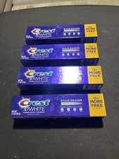 4 - Crest 3D White Stain Eraser Mint Splash Fluoride Toothpaste 2.3oz Exp 7/25