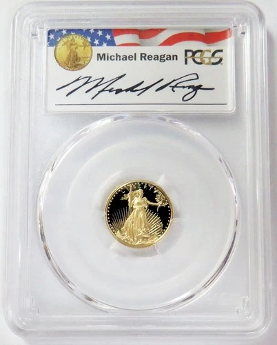 1993 P GOLD REAGAN LEGACY $5 AMERICAN EAGLE 1/10 OZ PCGS PR 70 DCAM