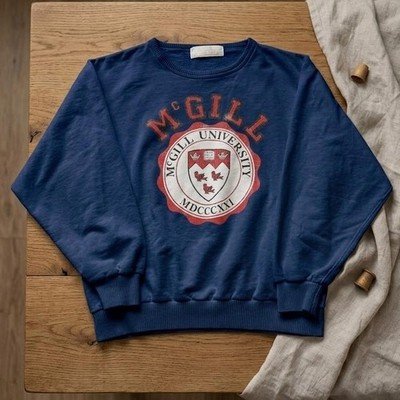 Vintage 90s McGill University Crewneck Sweatshirt College Retro Sweater