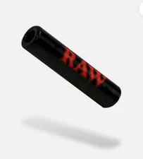 New RAW BLACK -  SLIM BOROSILICATE GLASS CIGARETTE TIPS 1"x0.23" - 10 Pack