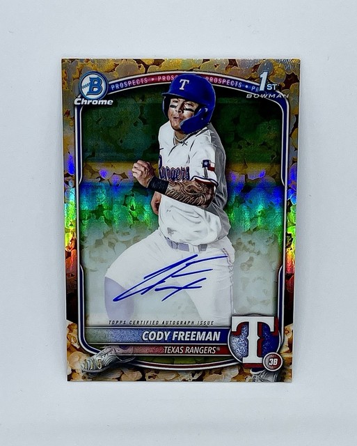 Cody Freeman - 2025 Bowman Chrome - 1st Bowman Auto - Popcorn Snack Pack 1/5 FOP