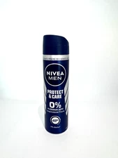 Nivea Men deodorant PROTECT & CARE Spray 0% Aluminum 150ml FREE SHIP