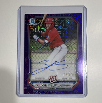 Bowman 2024 Bowman Chrome Seaver King BMA-SKI Autograph Purple /199 Nationals