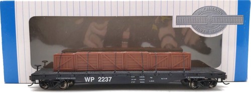 Coche plano Bachmann 18932 HO Western Pacific con carga nominal 50' negro #2237 LN/caja | Zustand: Used
