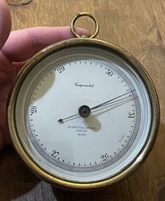 ANTIQUE NEGRETTI & ZAMBRA LONDON WALL MOUNTED 1BRASS CASED COMPENSATED BAROMETER